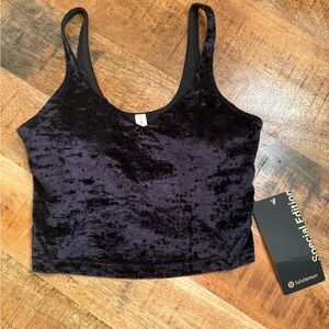 Lululemon Special Edition crush velvet align tank in shade black NWT